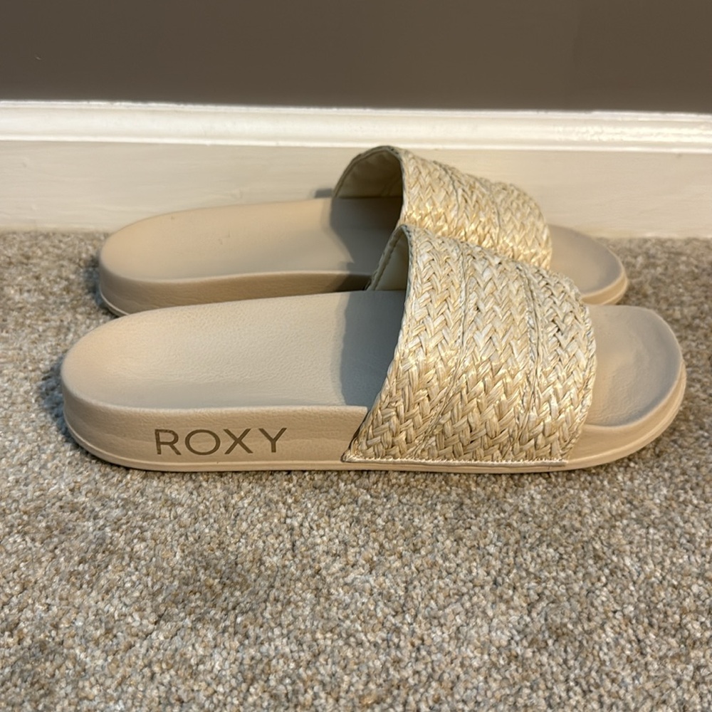 Roxy Slippy Jute Sandals NWOB - Picture 3 of 6